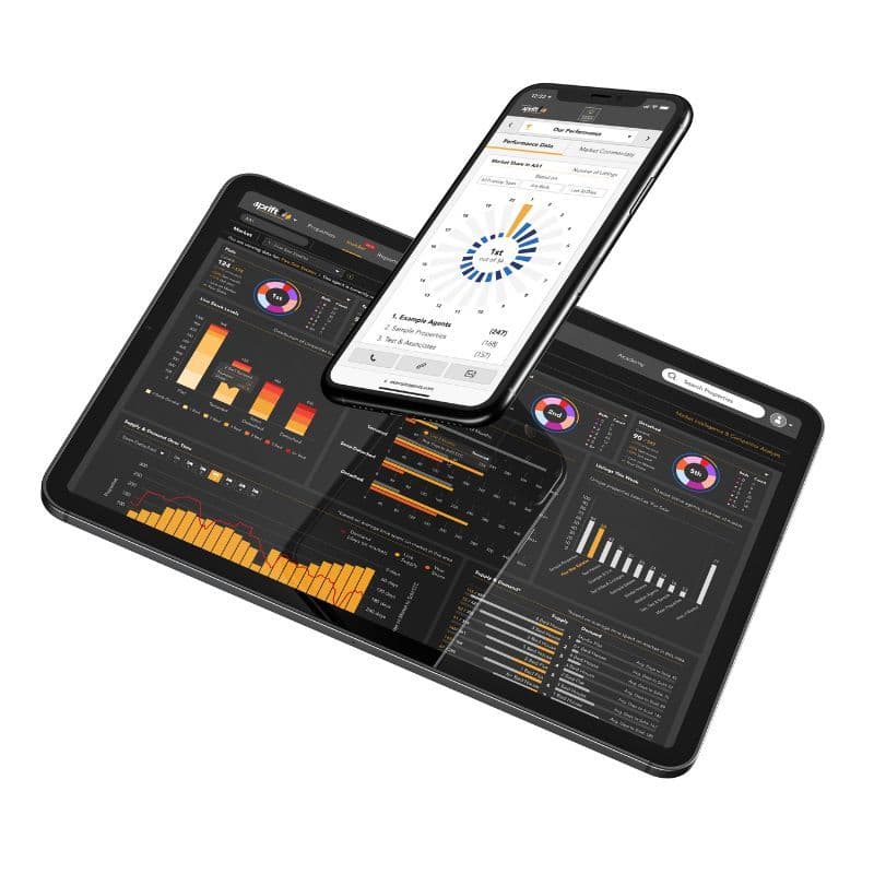 Sprift platform displayed on tablet and mobile devices