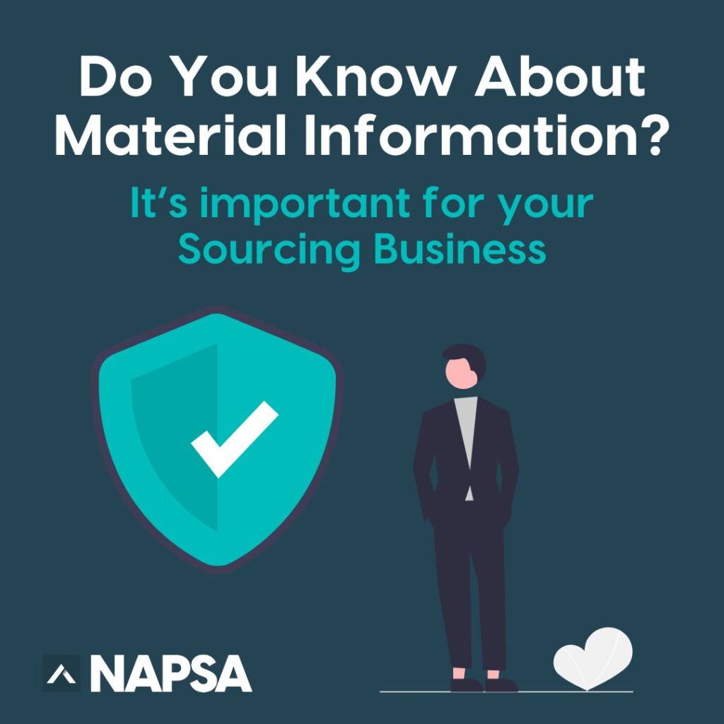 Material Information for Property Sourcing Agents. NAPSA Member Webinar