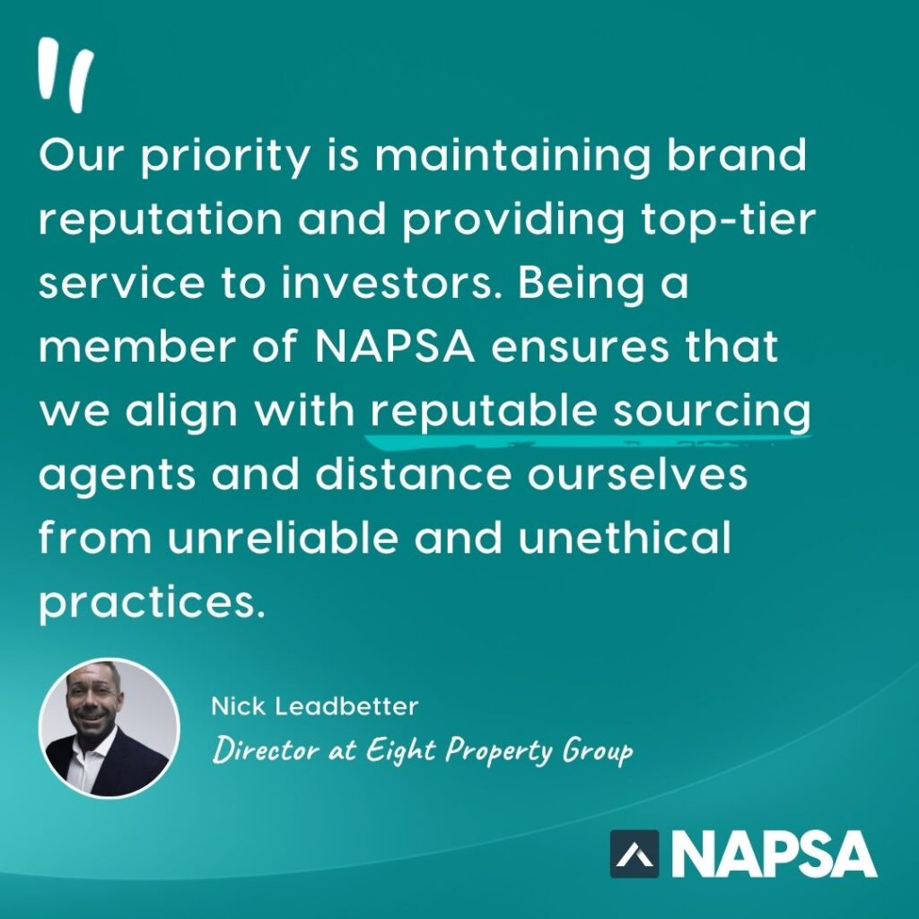 Nick Leadbetter, director at Eight Property Group - NAPSA Property Sourcing Member