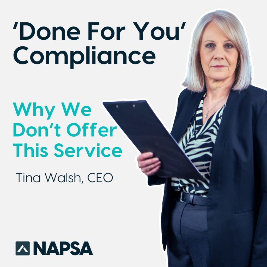 Done For Your Sourcing Compliance Service with Tina Walsh, NAPSA CEO